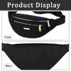ZcrPrn Black Bumbag, 2 PCS Fanny Pack For Women Men,