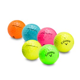 GolfBall Nut - 24 Recycled Golf Balls for Callaway Color Mix - Used Golf Balls Bulk 5A Mint Condition – Includes Mesh Bag – 24-Pack, Multicolor