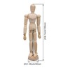 RDEXP 5.5 Inch Mini Solid Wooden Art Human Manikin Mannequin