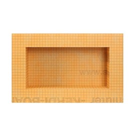 Schluter Kerdi Board Prefabricated Shower Niche with Pre-Sealed Inside Corners for Bathroom Renovation - 12-Inch Width, 6-Inch Height - KB12SN305152A