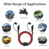 YACSEJAO 12V SAE to SAE Quick Release Adapter 16AWG SAE