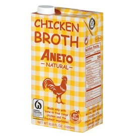 Aneto 100% Natural Chicken Broth, 33.83 Ounce (1 Pack)