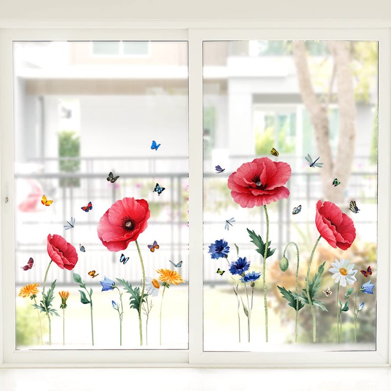 Wall Sticker Stylish Flower Scandinavian Wall Spring Butterfly Wall Sticker