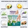 CRISTALBOX Moisturizing Foot Mask 5 Pack,Hydrating Foot Masks for Dry,Cracked