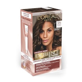 L'Oreal Paris Excellence Universal Nudes - Tinte permanente para el cabello, sin amoníaco, para cobertura de cabello gris, marrón natural 5N, 1 kit de