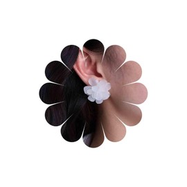 Inateannal Boho Green Resin Flower Earrings Acrylic Flower Stud Earrings Vintage Large Flower Earrings Acrylic Graduated Petal Earrings Jewellery for Women and Girls, Zinc, No Gemstone