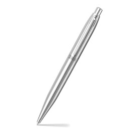 Sheaffer VFM 9426 Brushed Chrome Ballpoint Pen With Chrome Trim | Premium Silver Ballpen