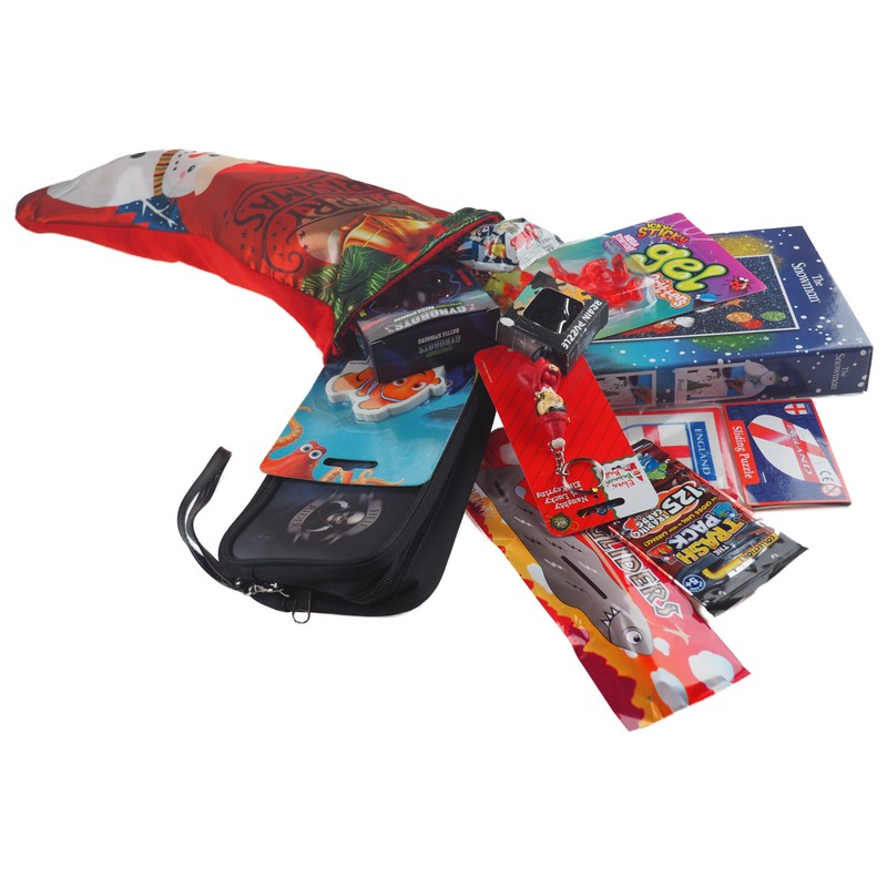 Boys Pre Filled Christmas Stocking Stuffed With 12 Novelties &