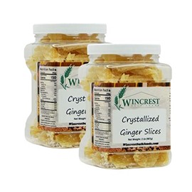 Crystallized Ginger Slices - 2 Lb Tub (Pack of 2)