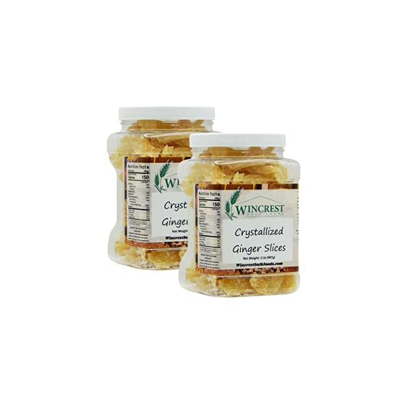 Crystallized Ginger Slices - 2 Lb Tub (Pack of 2)