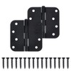 UNICRAFTALE 2 Sets Self Closing Door Hinges Matte Black Spring