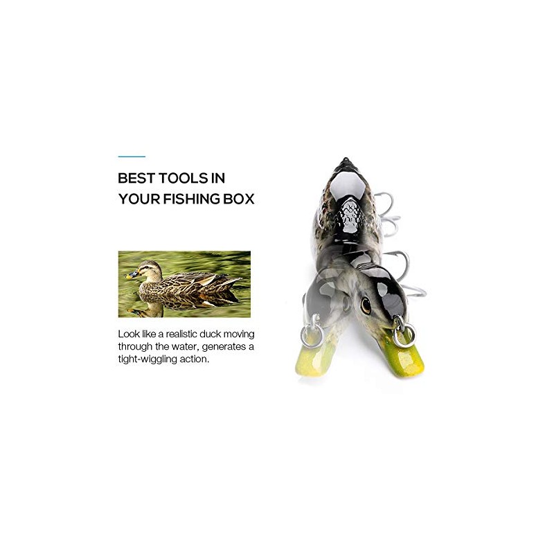 ELBFANG Wobbler duck, artificial bait, fishing bait for fishing, pike