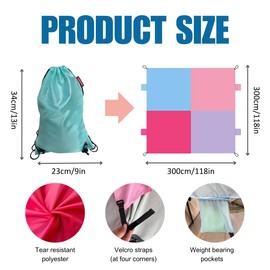 Fort Building Kit for Kids with CPC Certification - Large Lightweight Blanket Fort Making kit and Clips - Portable Playhouse Play Tent Fort - Indoor/Outdoor Girls/Boys Toys Ages 4-5 6 7 8-12