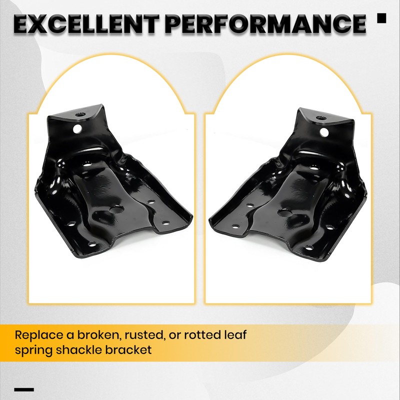 7BLACKSMITHS Rear Leaf Spring Hanger Set Compatible with 1999-2015 Chevy