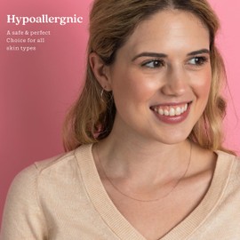 KEZEF Rose Gold Plated 925 Sterling Silver Cable Chain Necklace for Women, 1mm Diamond-Cut Durable, Thin, Elegant Jewelry, Made in Italy: 16 Inch (Very Short)