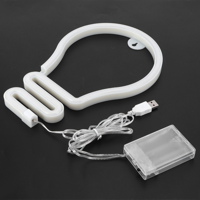 Bulb Shape Neon Light LED Sign for Wall Decor Party
