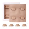 Miuffue Replacement Eyelids for Mannequin Head, 2 Pairs Eyelash Extension