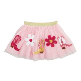 Mud Pie Children's Pink Western Tutu; 3T-5T