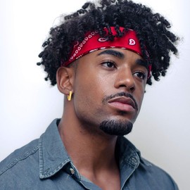 FOCALOOK Gold Earrings for Men Triangle Stud Earrings Stainless Steel Gold Plated Piercing Male Jewellery