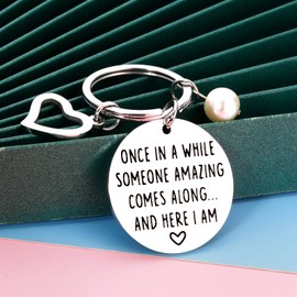Summer Gifts Boo Basket Depression Relief Item Birthday Present for Teen Girls Inspirational Gifts for Women Positive Affirmations Funny Keychain for Her Him Motivational College Girls Get Well