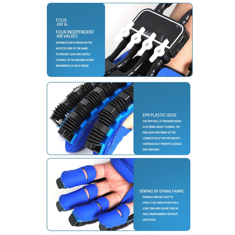 Hand Function Training Glove Rechargeable Hot Compress 3 Modes 9