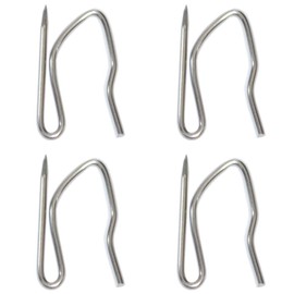 100 PCS Stainless Steel Curtain Hook Pins,Drapery Pin Hooks