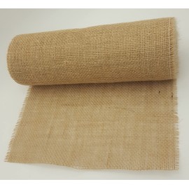 Jute und Fallenquelle® Table Runner / Decorative Ribbon Jute Fabric Natural, 30 cm Wide, 10 Running Metres Long