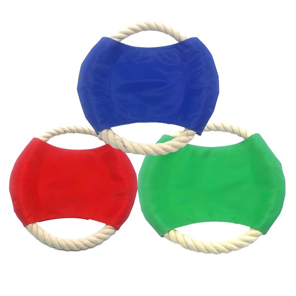 3 Pack Indestructible Dog Toy Rings - Heavy Duty Chew