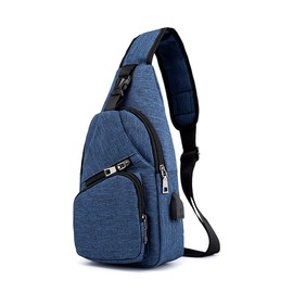 Women's Chest Bag Shoulder Bag Small Shoulder Bag Made of PU Satchel Daypack Fashion Shoulder Strap Ice Hockey Bags (Blue-1, One Size), Blue- 1, One Size