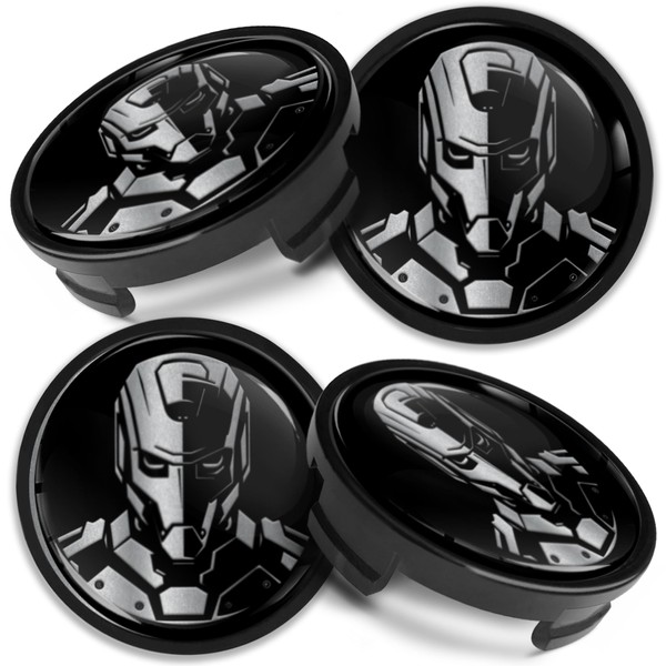 Biomar Labs 4 x Center Hubcaps, Compatible with Ford Centre