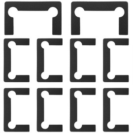 safycaby 10 PCS Shower Door Hinge Shims Glass Shower Door Hinge Gaskets Anti-Slip Gasket Glass Hinge Replacement Kit Black (Black)