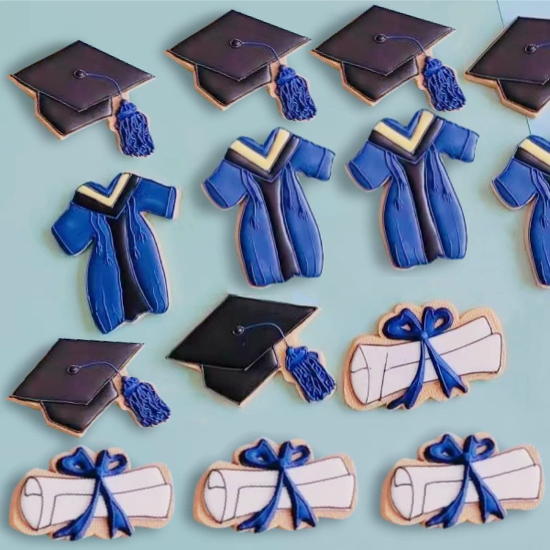 Cookie Cutters 4 PCS, Graduation Cookie Cutters by JOB JOL,