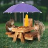Gnodary Squirrel Feeder with Umbrella, Squirrel Feeders for Outside, Squirrel