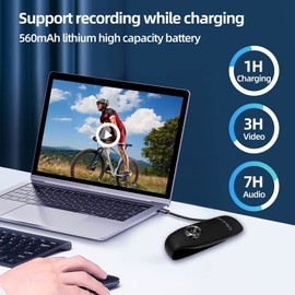 CAMMHD 1080P Full HD Portable Body Cam One Key Recording Motion Detection 3-7 Hours Support for TF Card Expansion (Including 32GB Card)