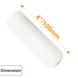 Mini Paint Roller Sleeve – 4 inch(100MM) Small Painting Roller for Emulsion Paint and Gloss Paints with High Density Foam Roller | Pack of 10