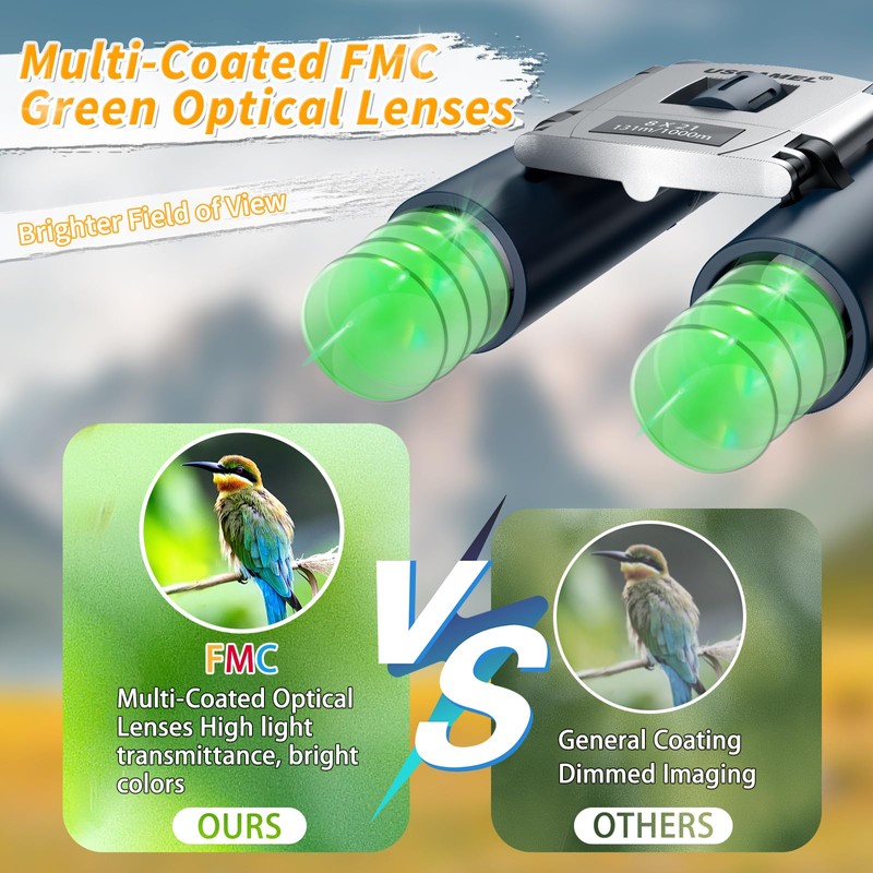 USCAMEL Binoculars Kids, Compact Binoculars Childrens, Waterproof Small Binocular For