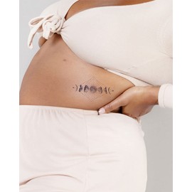 Inkbox Temporary Tattoos, Semi-Permanent Tattoo, One Premium Easy Long Lasting, Waterproof Temp Tattoo with For Now Ink - Lasts 1-2 Weeks, La Bella Luna, 4 x 4 in