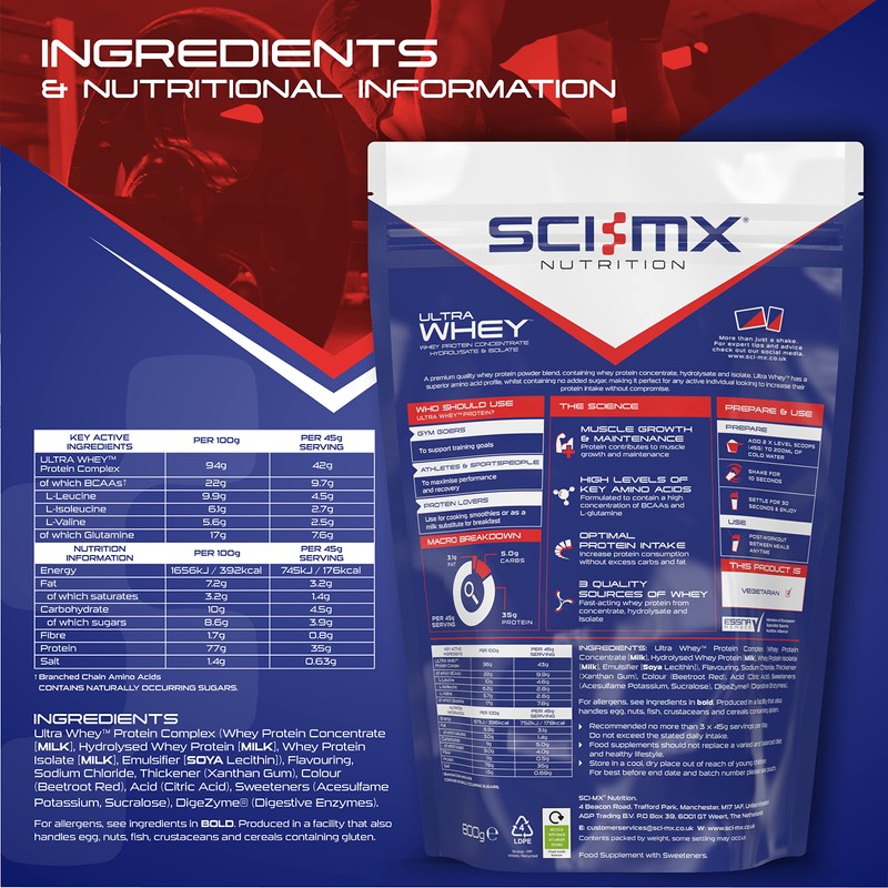 SCI-MX Ultra Whey Protein Muscle Building & Recovery Protein Powder