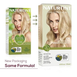 Naturtint 10N Light Dawn Blonde Hair Coloring Agent Plant Based Vegan No Ammonia