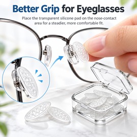 Silicone Nose Pads for Eyeglasses – Anti-Slip Oval Nose Bridge Pads with Textured Design for Glasses and Sunglasses