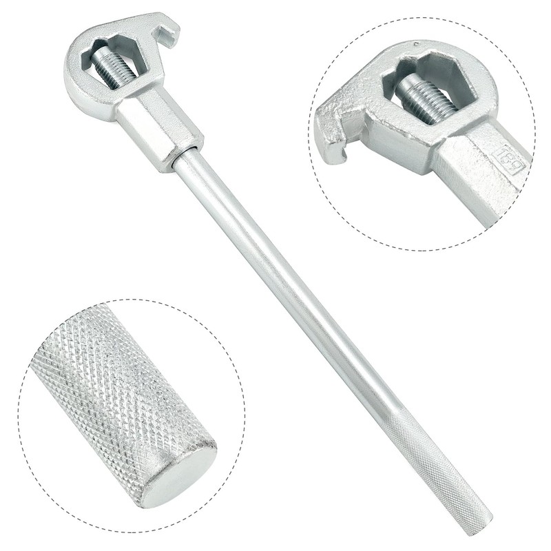 QWORK Heavy Duty Adjustable Hydrant Wrench – Fits 1-1/2" to