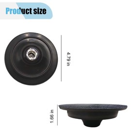 5'' Rotary Flexible Backing Pad, Hook and Loop Face Sander Polishing Buffing Pad, 5/8" Thread PU Soft Edge Polisher Buffer Plate for Car Care Detailing Finishing (5 inch)