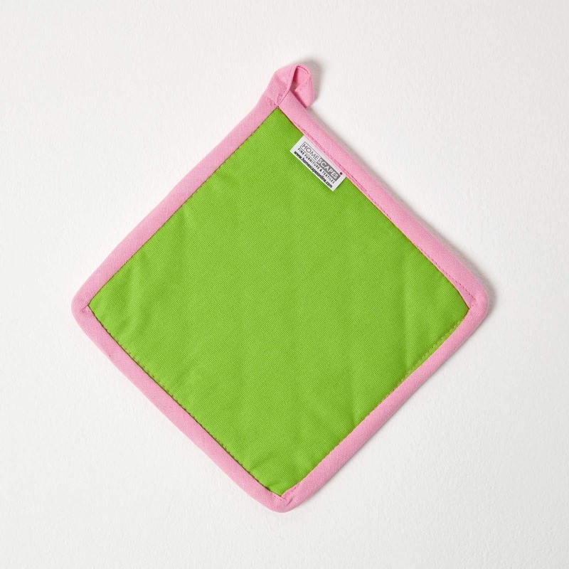 Homescapes 100% Pure Cotton Apron Washable Kitchen Apron with Pouch