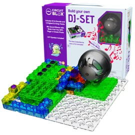 E-BLOX Build Your Own DJ Set Building Blocks STEM Circuit Kit, compatible con Wirless, mezcla y crea tu propia música, gran proyecto de ciencia para niños, regalo de cumpleaños, niños, niñas, más de 8
