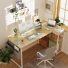 TIQLAB L Shaped Computer Desk with Power Outlets, 40 Inch