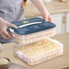 Yallmie 4 Layer Dumpling Storage Box, Dumpling Organizer with Lid