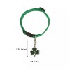 Green Cat Collar Green Shamrock Charm Safety Breakaway Adjustable Neck