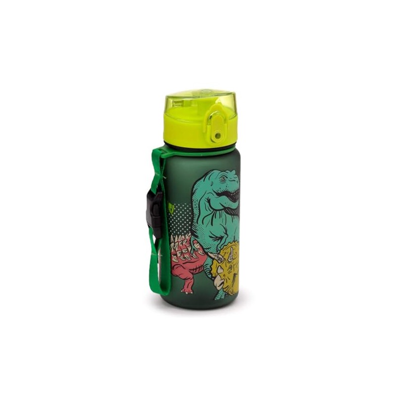 Puckator BOT214 Dinosauria Pop Top 350ml Shatterproof Reusable Children's Bottle