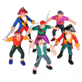 ArtCreativity Pirate Action Figures - Pack of 12 - Pirate Plastic Figures in Assorted Poses - Fun Pirates Figurines Party Favors and Prizes for Kids Ages 3-5 5-7