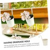 CAXUSD 4pcs Iron Hanging Flower Buckets with Detachable Hooks Balcony